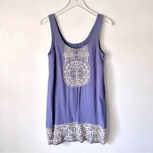 Mango Suite Boho Embroidered Mini Dress